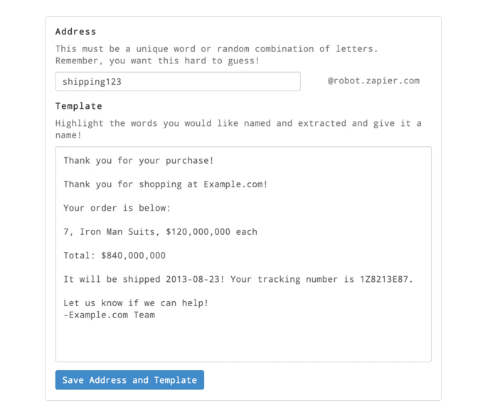 zapier email parser Zapier电子邮件解析器