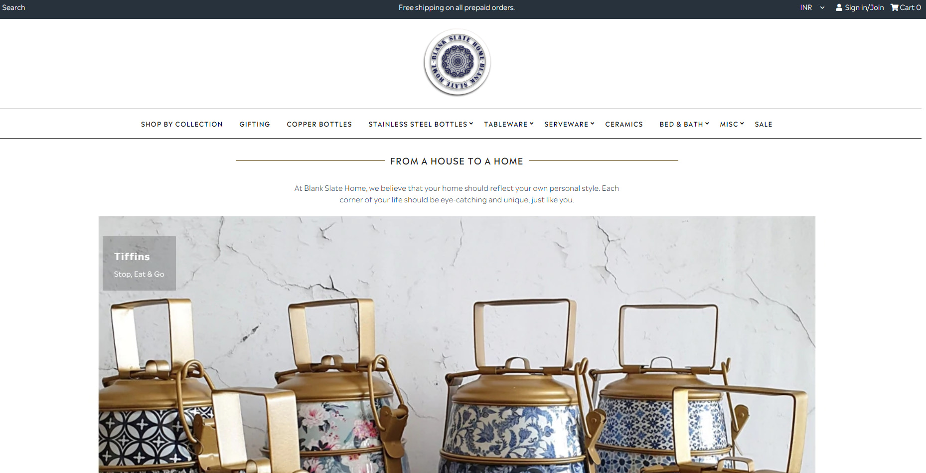 空白石板家居装饰店