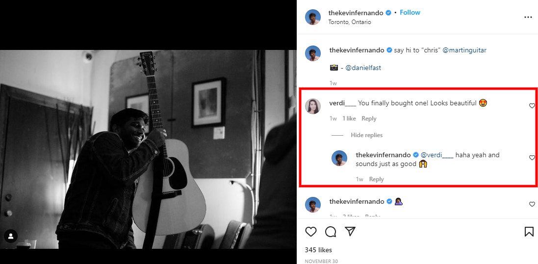 对评论做出回应,增加观众的参与度