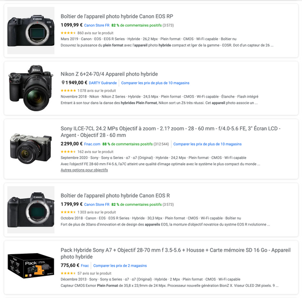 Descriptions des produits sur Google Shopping