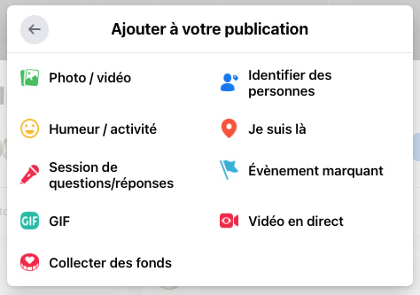 Vidéo live Facebook