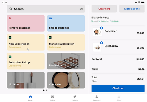 Ordergroove new subscription in POS