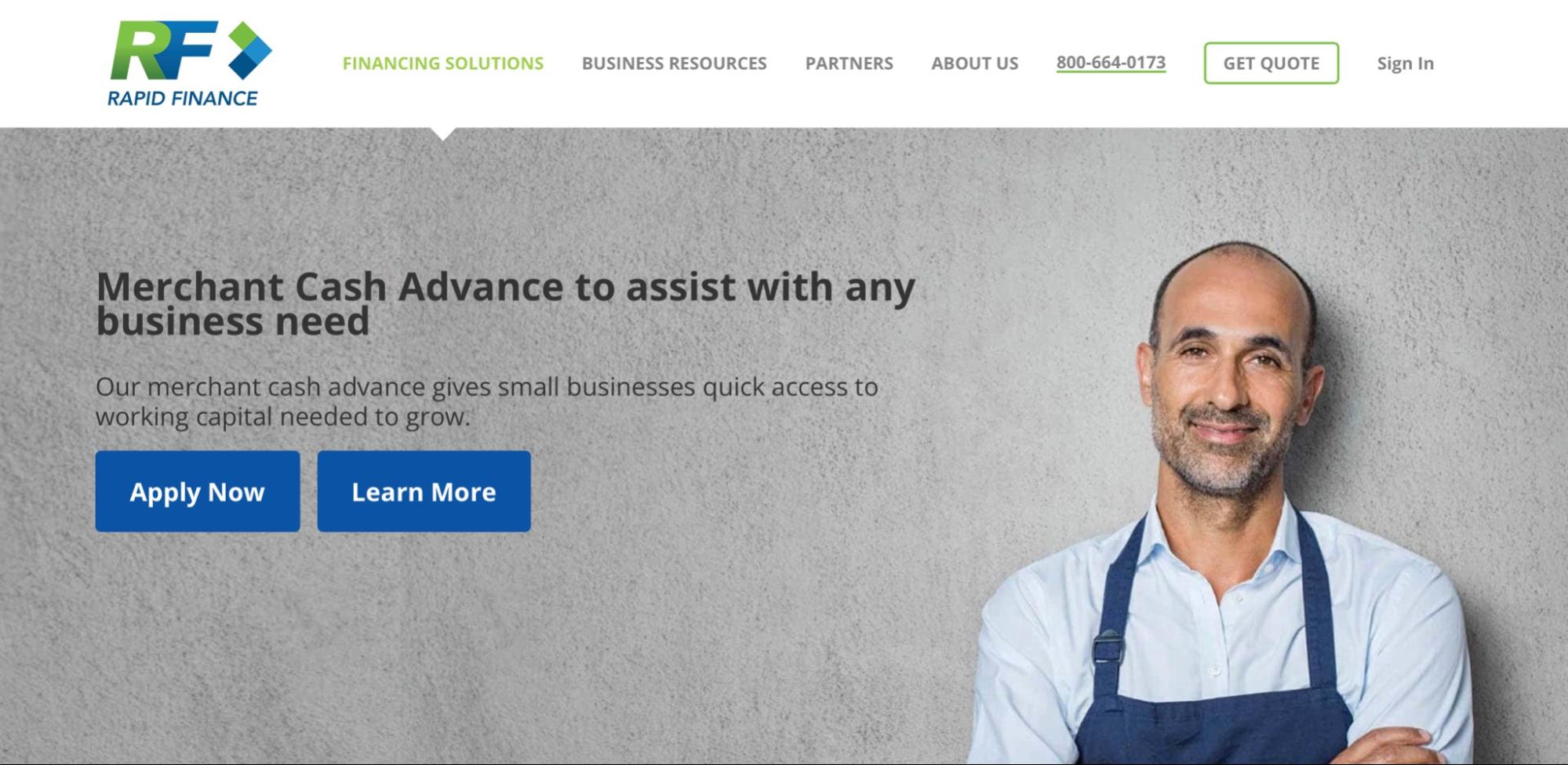 Rapid Finance website