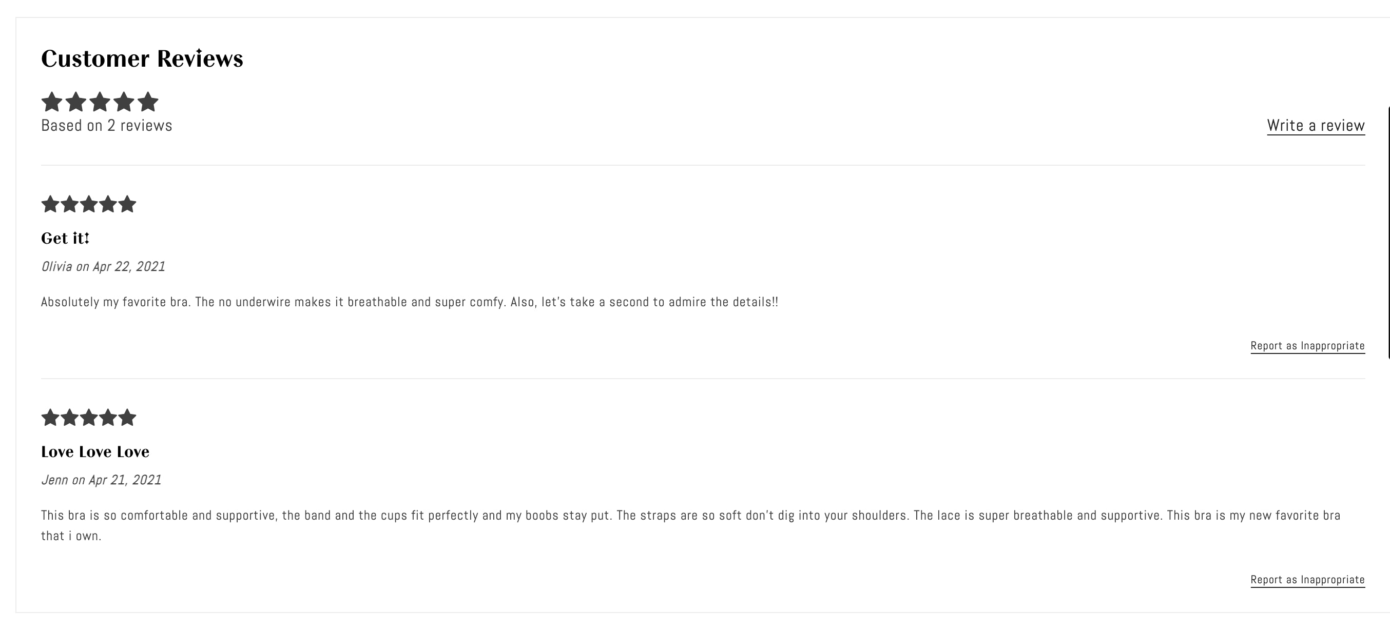 customer reviews for retail