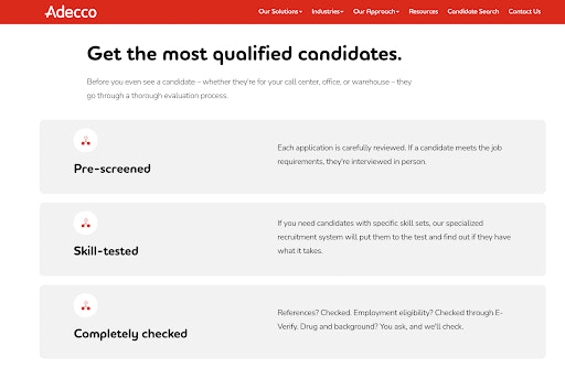 德科登陆页面,上面有关于如何获得合格候选人的复印件