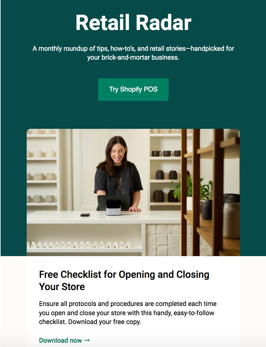 零售雷达Shopify零售通讯