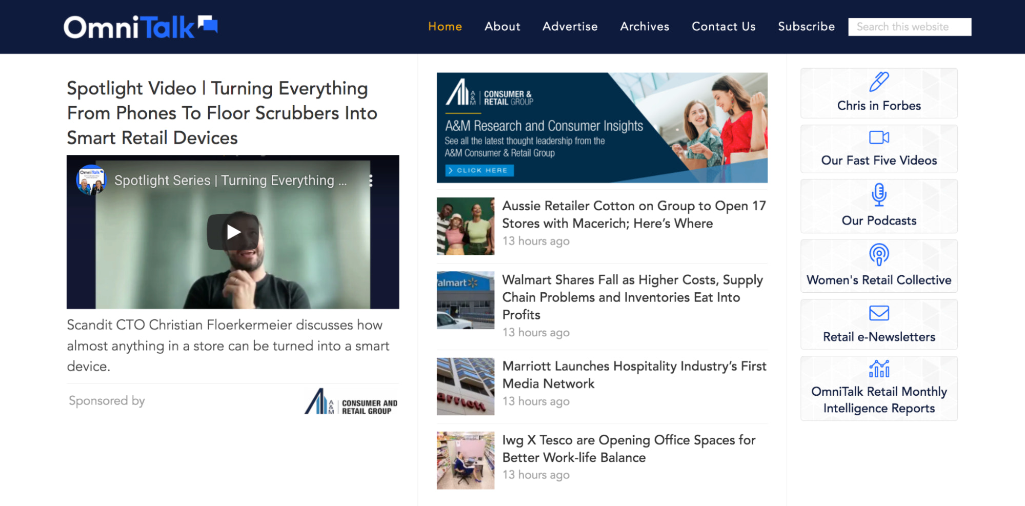 OmniTalk网上零售新闻出版主页