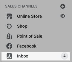 New online store chat message notification for Shopify Admin