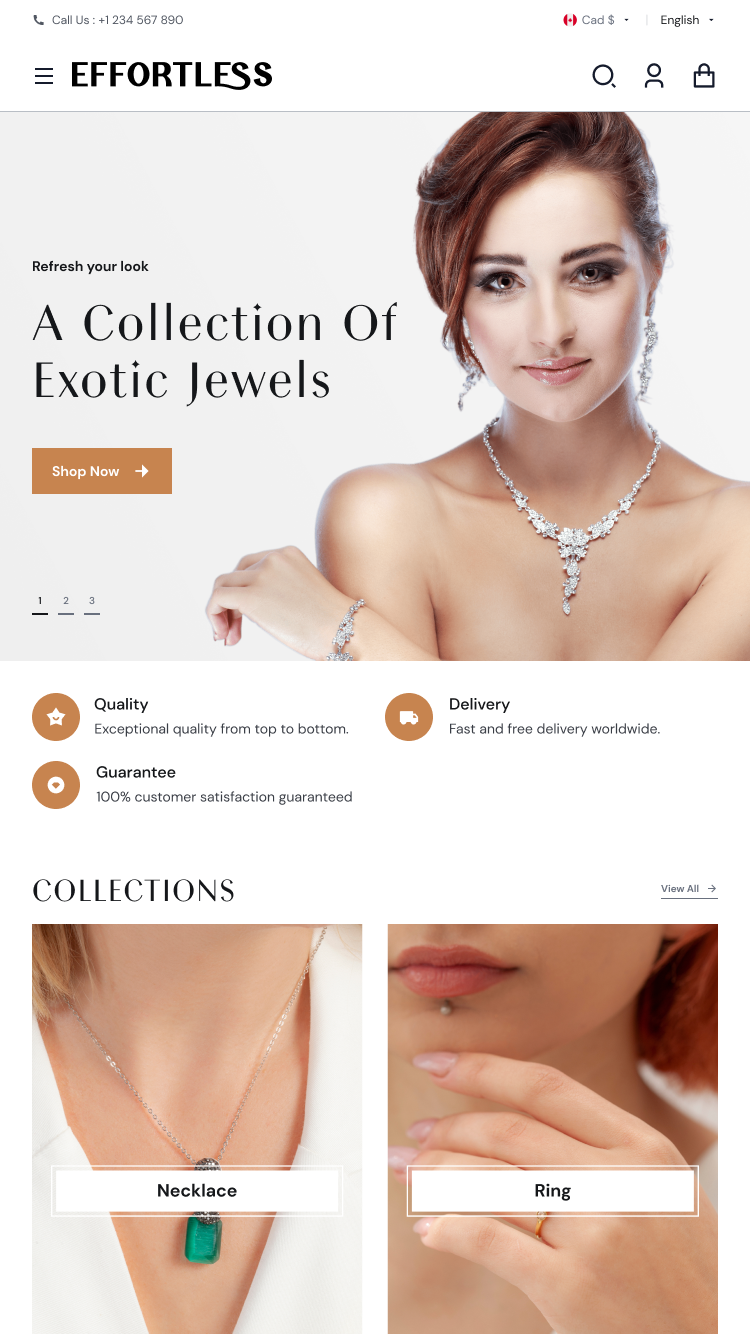 Bản xem trước trên thiết btni động của chndđề Effortless theo kiểu“Jewel”