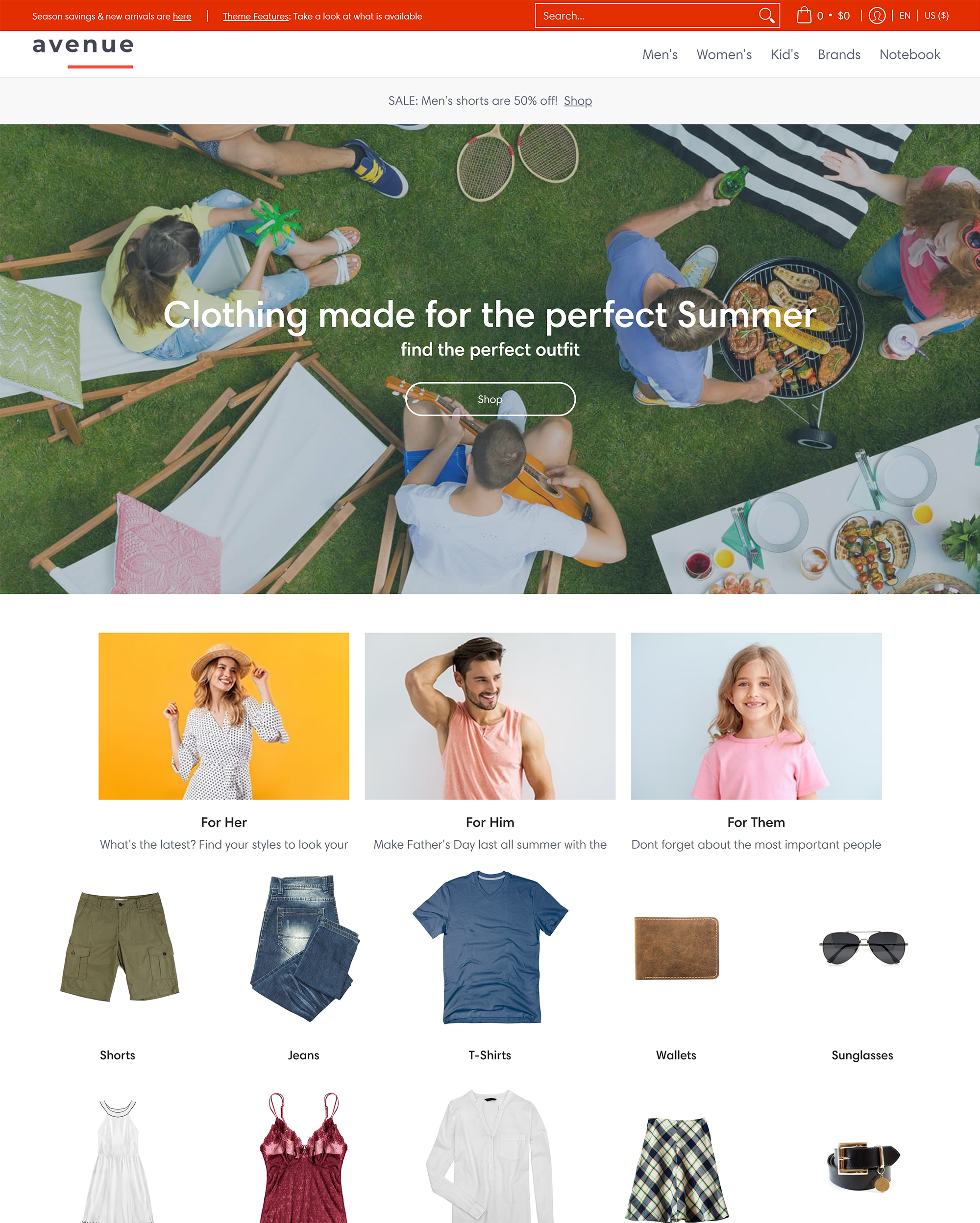 Desktop preview for Avenue in the 