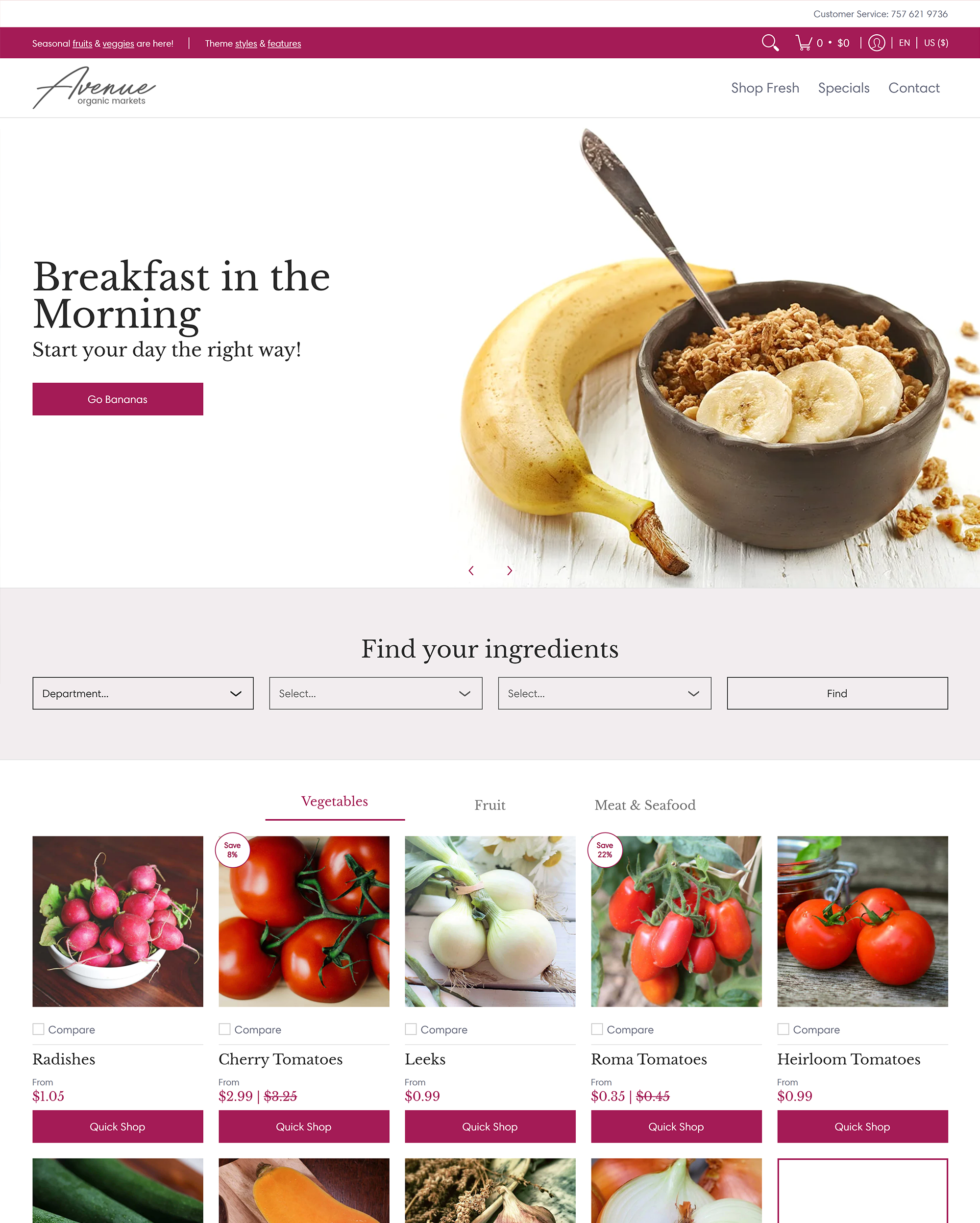 Desktop preview for Avenue in the 