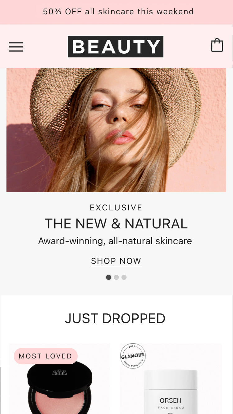 Mobile preview for Blockshop in the 