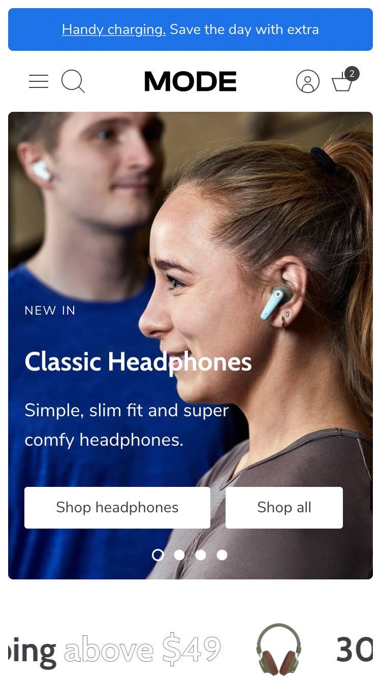 移动预览模式在“地平线”风格