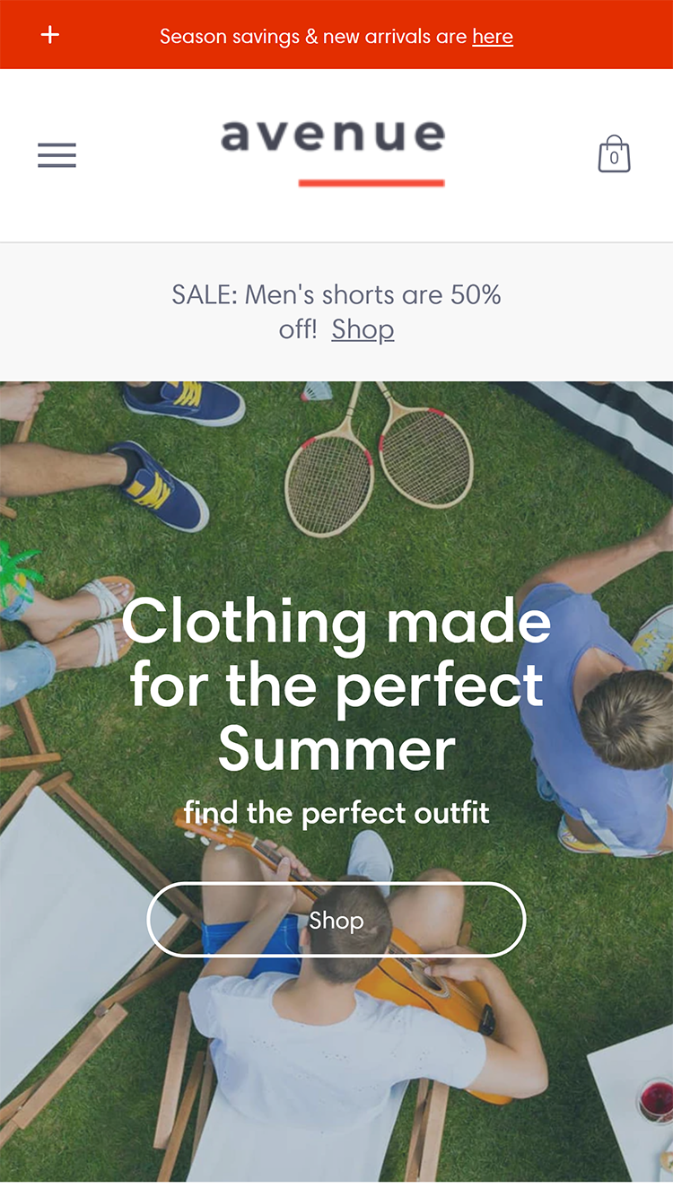 Mobile preview for Avenue in the 