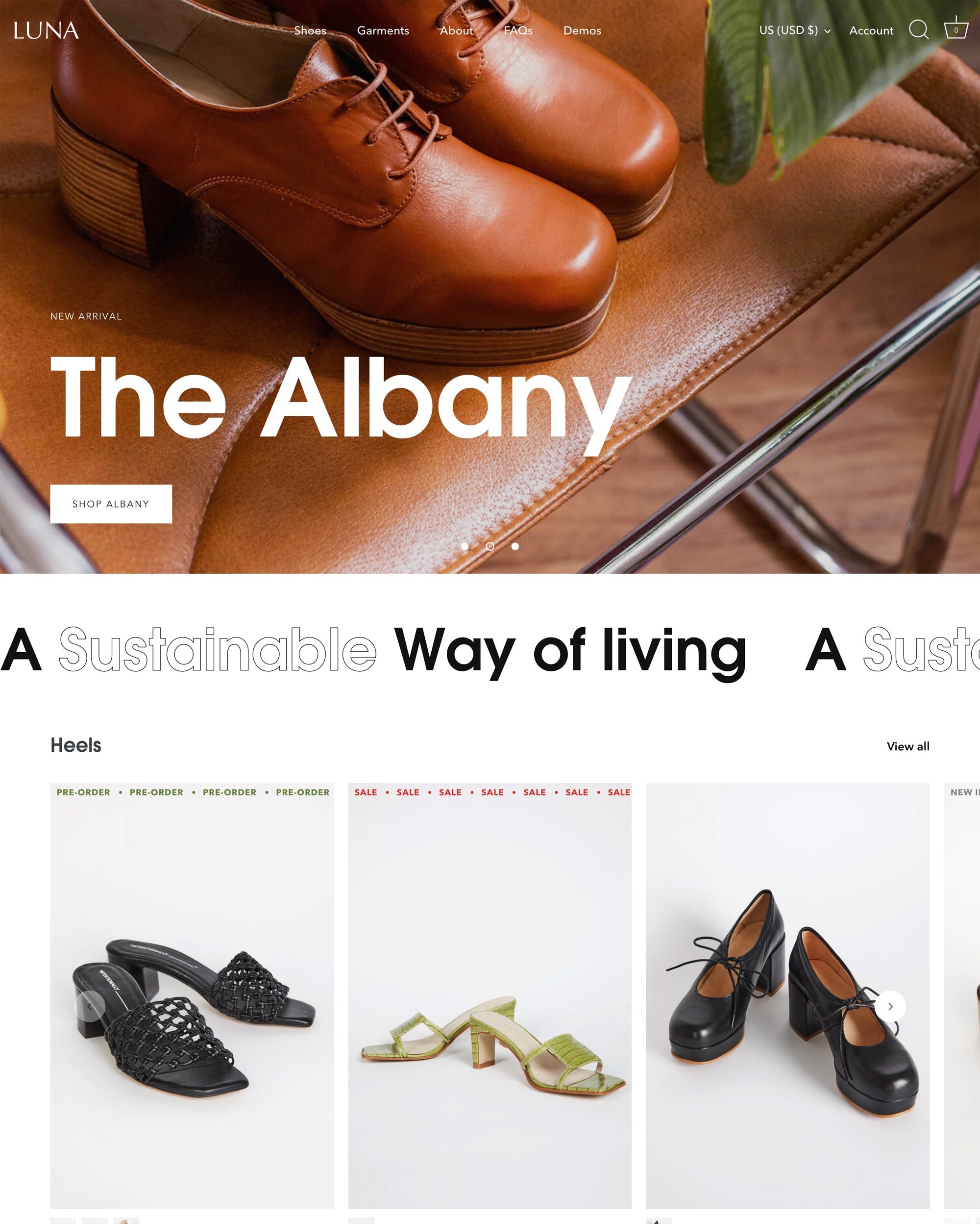 Desktop preview for Showcase in the 