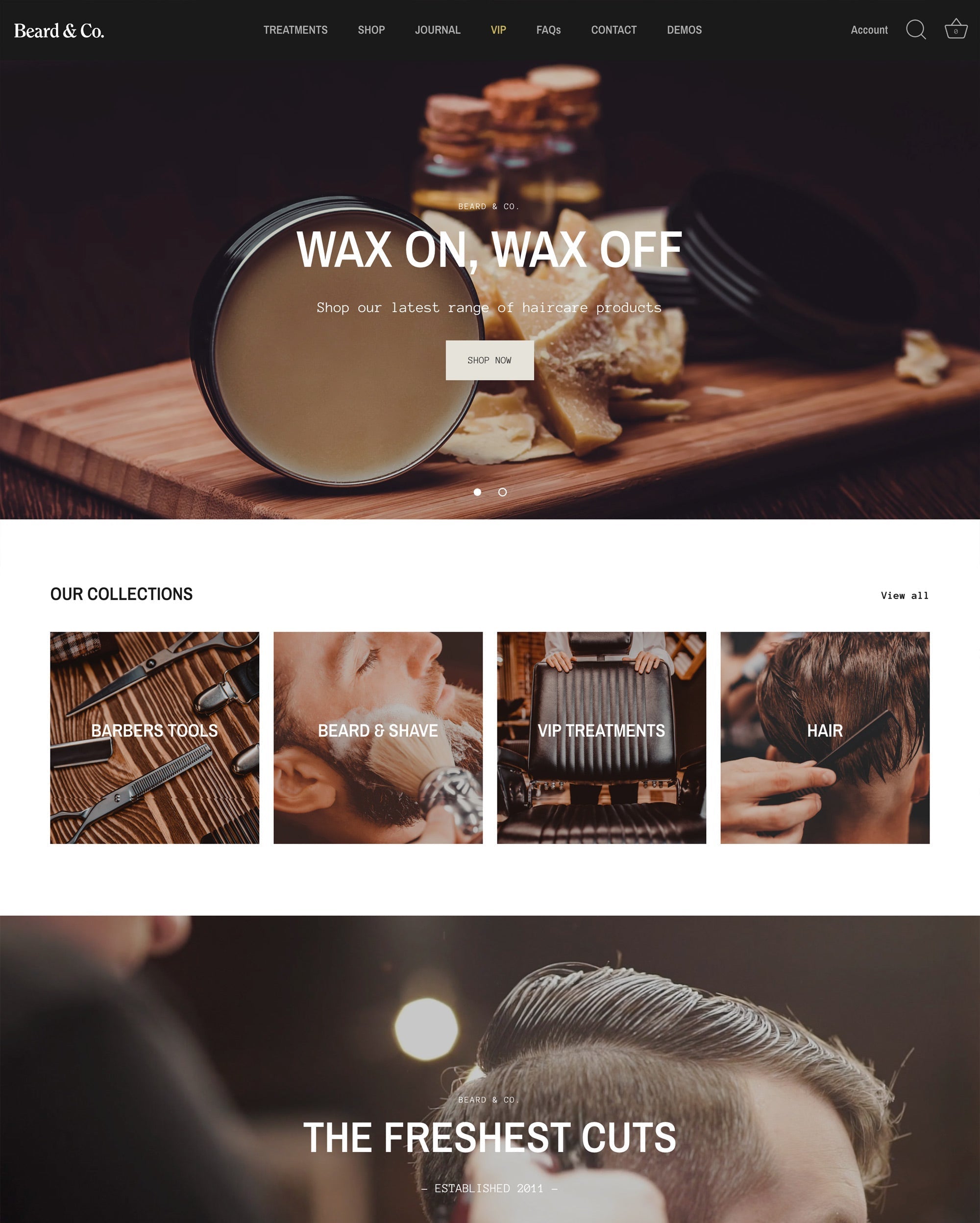 Desktop preview for Showcase in the 